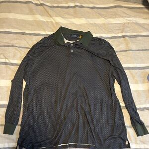 Ralph Lauren Green Polo Shirt Long Sleeve